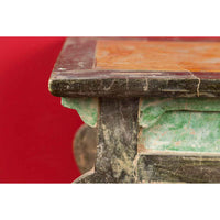 Petite Chinese Ming Dynasty Period Glazed Table with Polychrome Finish