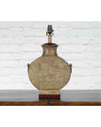 Vintage Bronze Han Style Table Lamp on Wooden Base-2. Asian & Chinese Furniture, Art, Antiques, Vintage Home Décor for sale at FEA Home