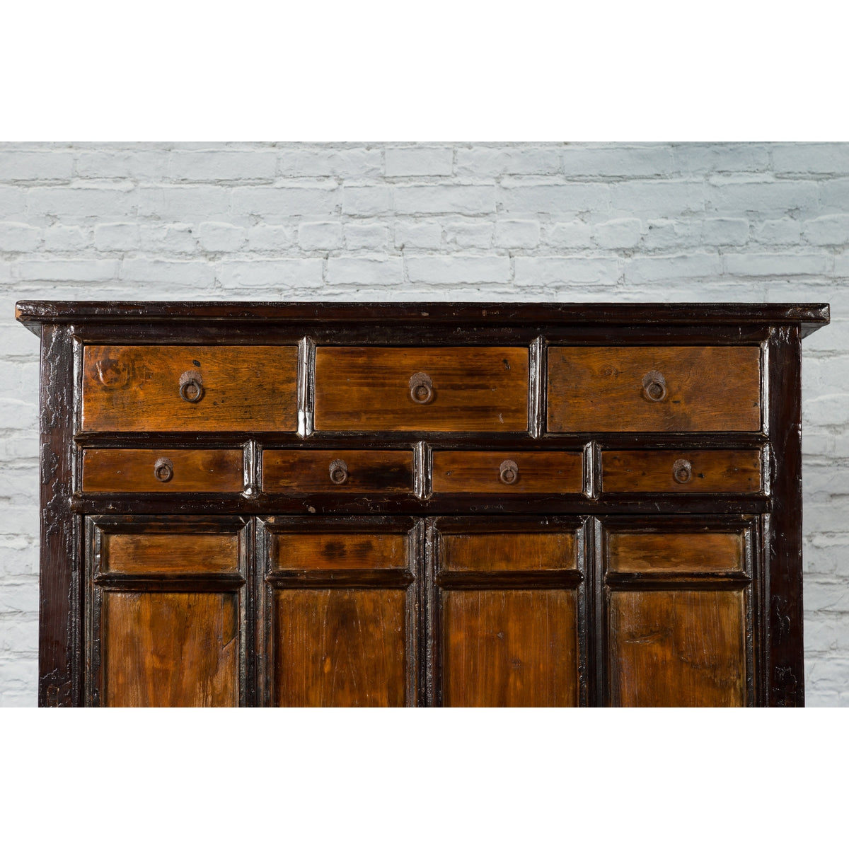 19th Century Chinese Qing Dynasty Armoire Cabinet with 14 Drawers and Two Doors-3. Asian &amp; Chinese Furniture, Art, Antiques, Vintage Home Décor for sale at FEA Home