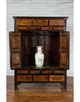 19th Century Chinese Qing Dynasty Armoire Cabinet with 14 Drawers and Two Doors-7. Asian & Chinese Furniture, Art, Antiques, Vintage Home Décor for sale at FEA Home
