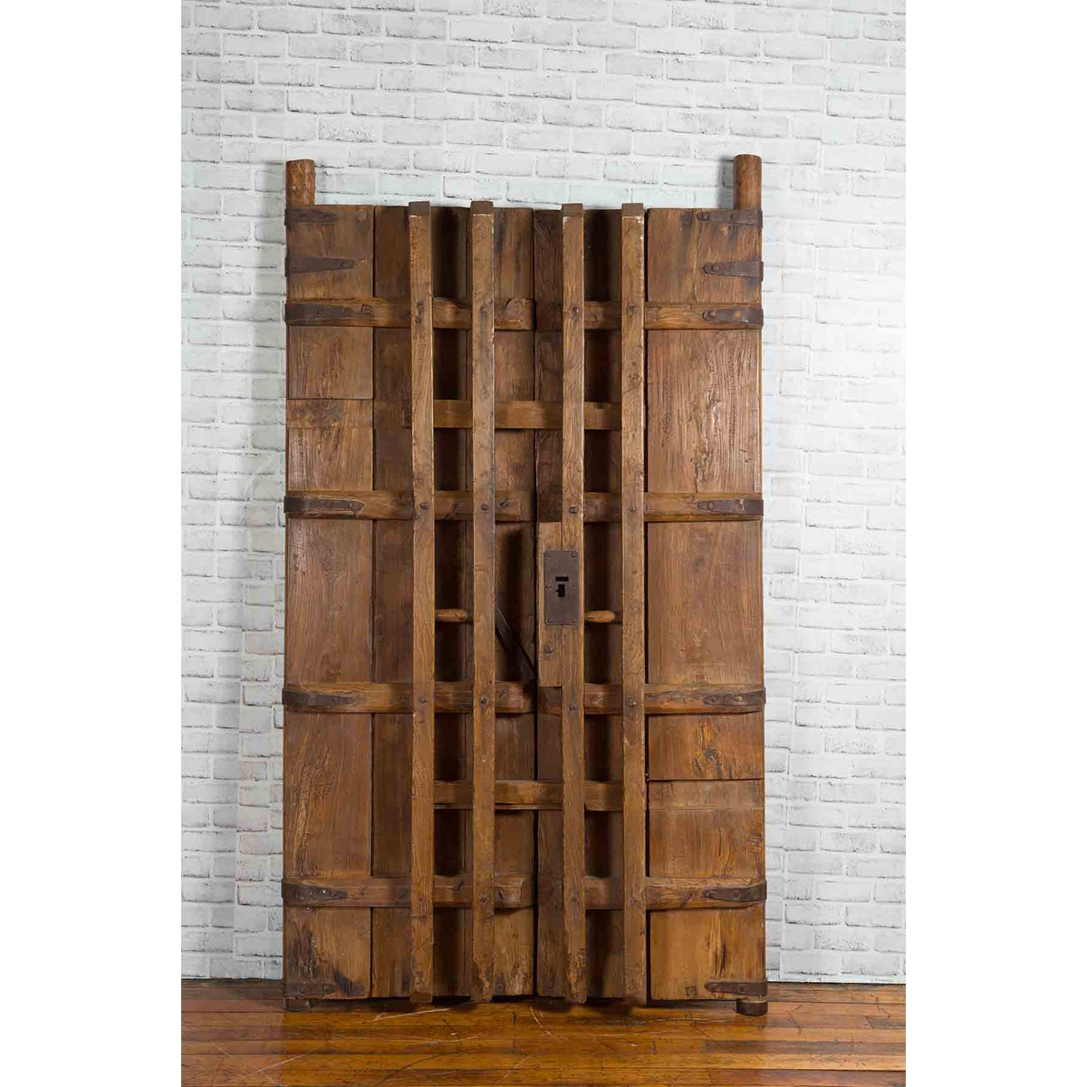 Pair of Chinese 19th Century Qing Dynasty Period Palace Doors with Iron Fittings-16. Asian &amp; Chinese Furniture, Art, Antiques, Vintage Home Décor for sale at FEA Home