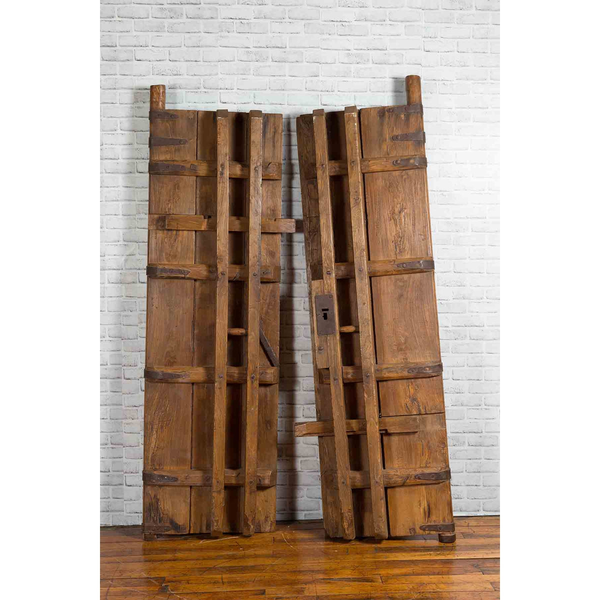 Pair of Chinese 19th Century Qing Dynasty Period Palace Doors with Iron Fittings-17. Asian &amp; Chinese Furniture, Art, Antiques, Vintage Home Décor for sale at FEA Home