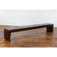 19th Century Chinese Qing Dynasty Low Waterfall Style Prayer Table with Patina