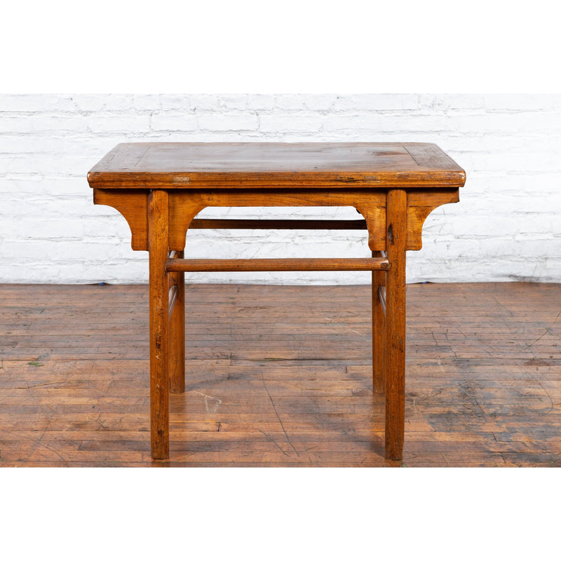 Chinese Qing Dynasty 19th Century Wine Console Table with Carved Apron-YN3278-11. Asian & Chinese Furniture, Art, Antiques, Vintage Home Décor for sale at FEA Home