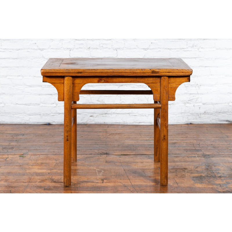 Chinese Qing Dynasty 19th Century Wine Console Table with Carved Apron-YN3278-2. Asian & Chinese Furniture, Art, Antiques, Vintage Home Décor for sale at FEA Home