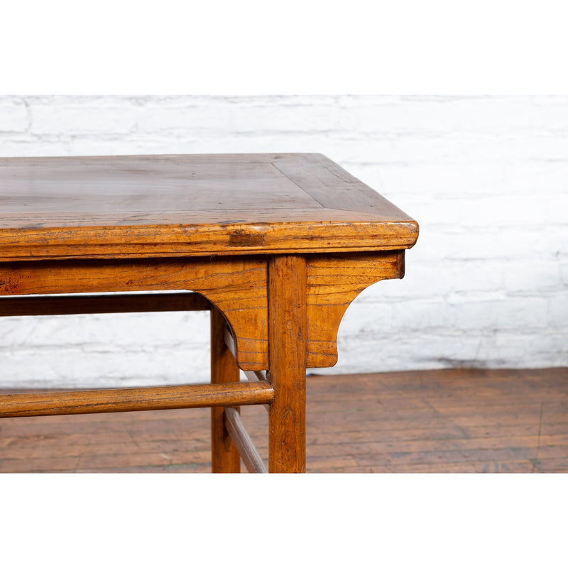 Chinese Qing Dynasty 19th Century Wine Console Table with Carved Apron-YN3278-4. Asian & Chinese Furniture, Art, Antiques, Vintage Home Décor for sale at FEA Home