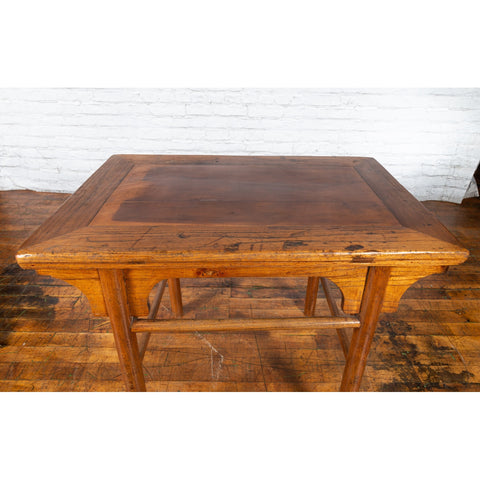 Chinese Qing Dynasty 19th Century Wine Console Table with Carved Apron-YN3278-5. Asian & Chinese Furniture, Art, Antiques, Vintage Home Décor for sale at FEA Home