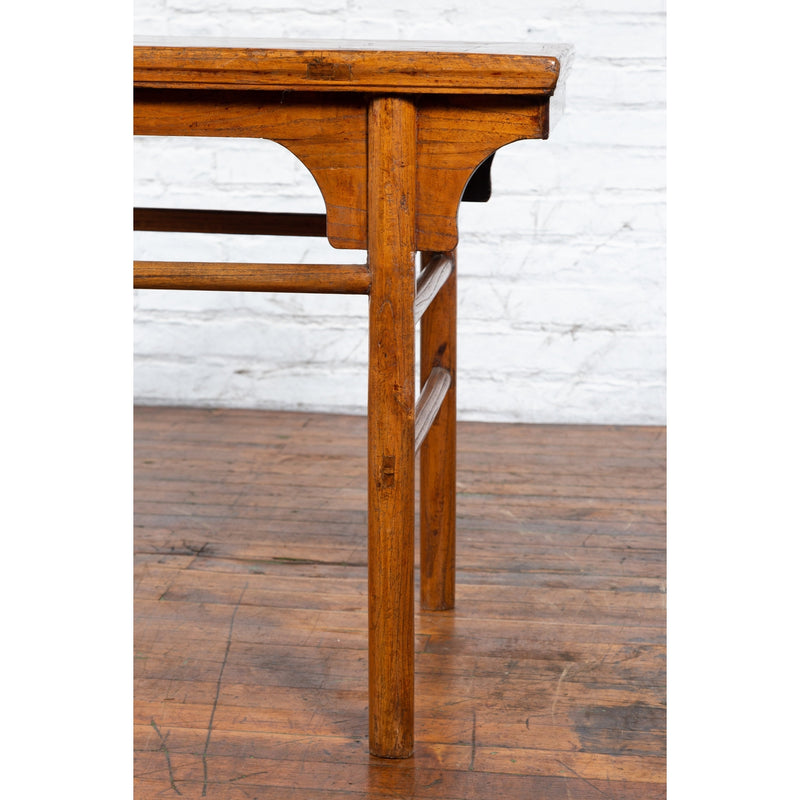 Chinese Qing Dynasty 19th Century Wine Console Table with Carved Apron-YN3278-7. Asian & Chinese Furniture, Art, Antiques, Vintage Home Décor for sale at FEA Home