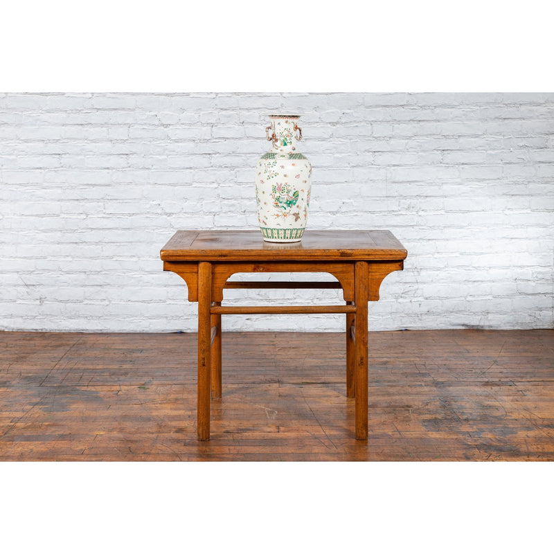 Chinese Qing Dynasty 19th Century Wine Console Table with Carved Apron-YN3278-8. Asian & Chinese Furniture, Art, Antiques, Vintage Home Décor for sale at FEA Home