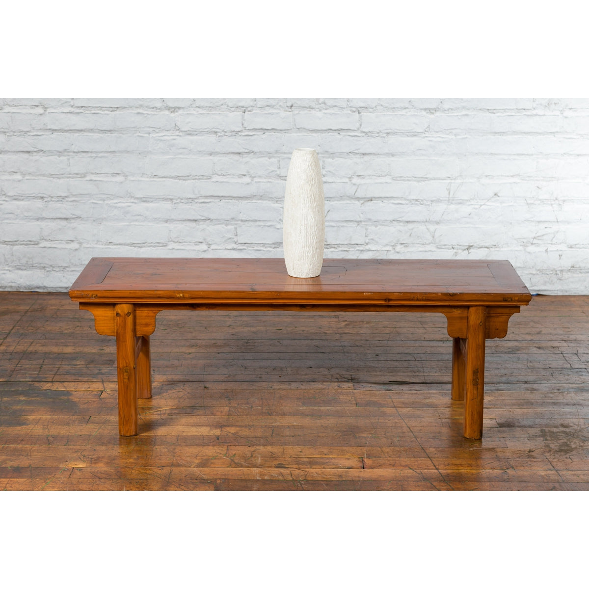 Chinese Early 20th Century Wooden Cocktail Table with Carved Spandrels-2. Asian & Chinese Furniture, Art, Antiques, Vintage Home Décor for sale at FEA Home