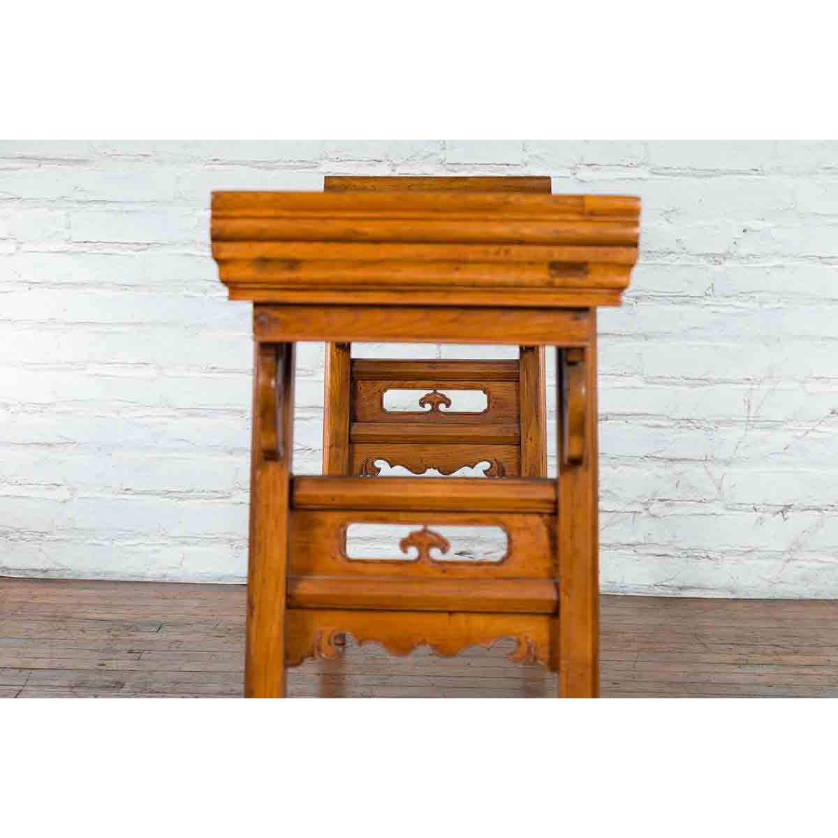 Chinese Qing Dynasty Wooden Altar Console Table with Cloudy Scroll Motifs-16. Asian &amp; Chinese Furniture, Art, Antiques, Vintage Home Décor for sale at FEA Home