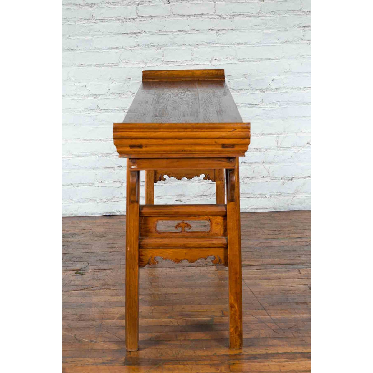 Chinese Qing Dynasty Wooden Altar Console Table with Cloudy Scroll Motifs-11. Asian &amp; Chinese Furniture, Art, Antiques, Vintage Home Décor for sale at FEA Home