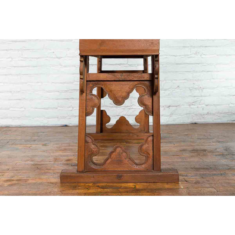 Qing Dynasty 19th Century Chinese Altar Console Table with Carved Cloudy Motifs-8. Asian & Chinese Furniture, Art, Antiques, Vintage Home Décor for sale at FEA Home