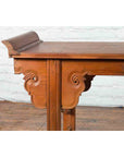 Qing Dynasty 19th Century Chinese Altar Console Table with Carved Cloudy Motifs-11. Asian & Chinese Furniture, Art, Antiques, Vintage Home Décor for sale at FEA Home