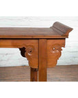 Qing Dynasty 19th Century Chinese Altar Console Table with Carved Cloudy Motifs-12. Asian & Chinese Furniture, Art, Antiques, Vintage Home Décor for sale at FEA Home