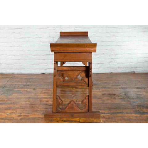 Qing Dynasty 19th Century Chinese Altar Console Table with Carved Cloudy Motifs-7. Asian & Chinese Furniture, Art, Antiques, Vintage Home Décor for sale at FEA Home
