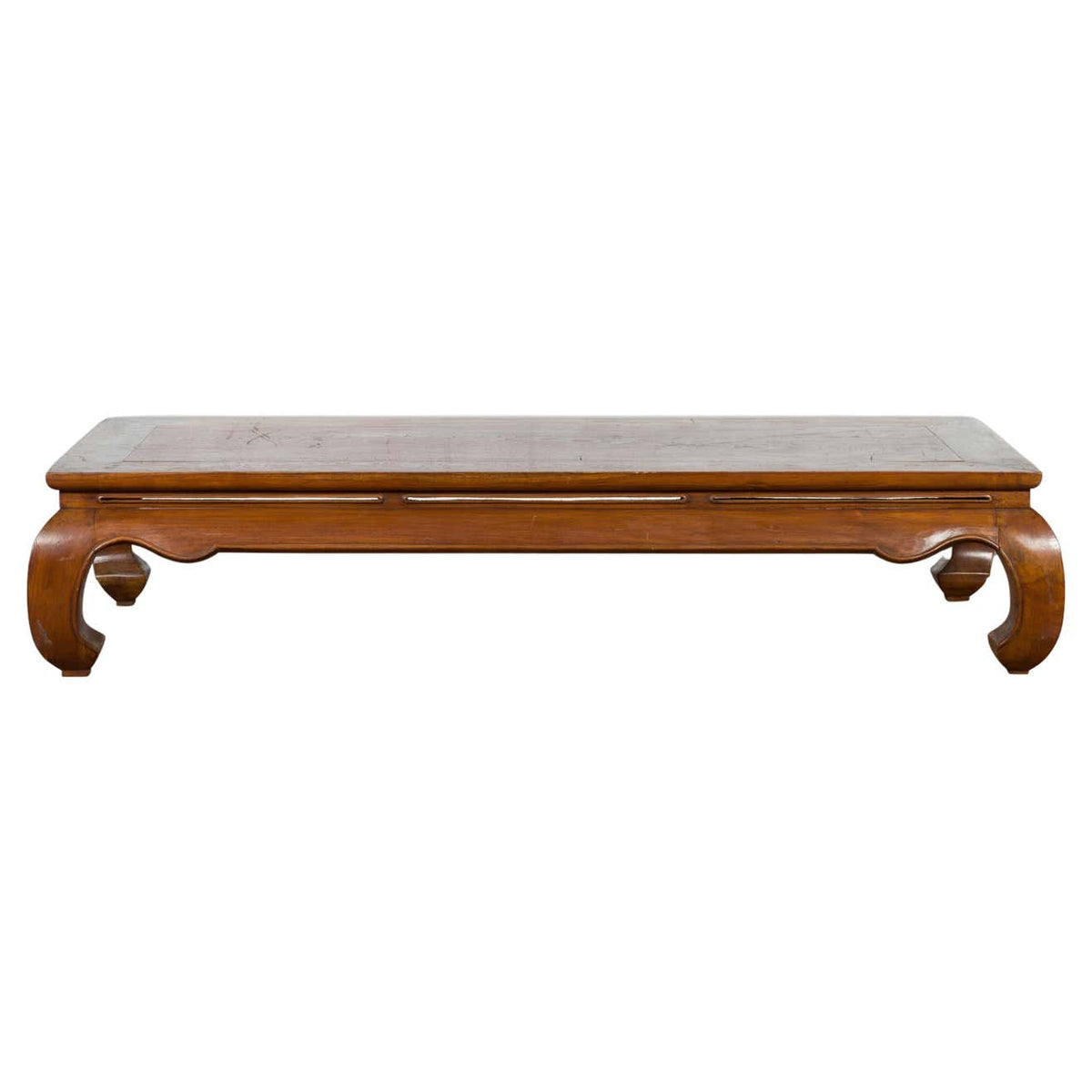 Chinese Qing Dynasty 19th Century Coffee Table with Chow Legs and Carved Apron-1. Asian & Chinese Furniture, Art, Antiques, Vintage Home Décor for sale at FEA Home