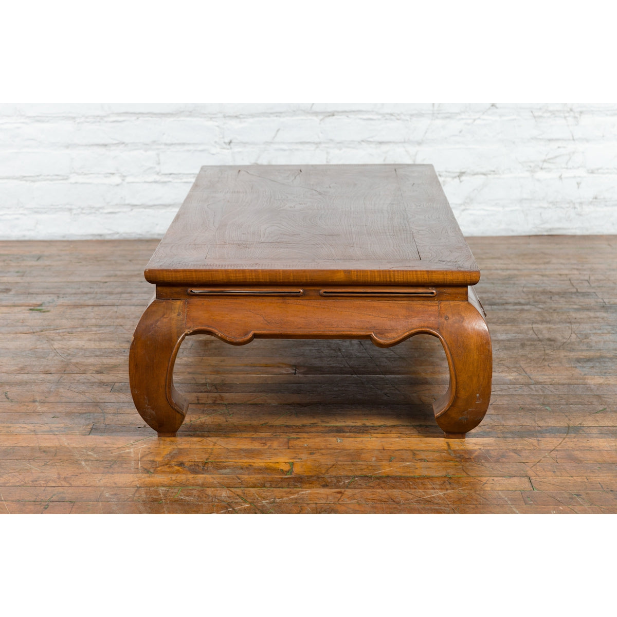 Chinese Qing Dynasty 19th Century Coffee Table with Chow Legs and Carved Apron-13. Asian &amp; Chinese Furniture, Art, Antiques, Vintage Home Décor for sale at FEA Home