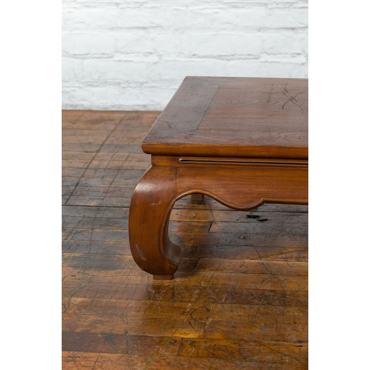 Chinese Qing Dynasty 19th Century Coffee Table with Chow Legs and Carved Apron-17. Asian &amp; Chinese Furniture, Art, Antiques, Vintage Home Décor for sale at FEA Home