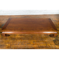 Chinese Qing Dynasty 19th Century Coffee Table with Chow Legs and Carved Apron - Antique Chinese and Vintage Asian Furniture for Sale at FEA Home