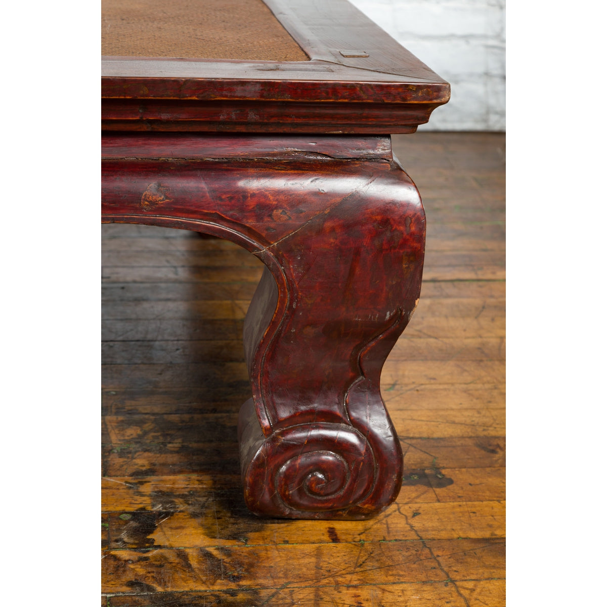Chinese Qing Dynasty 19th Century Mahogany Stained Coffee Table with Rattan Top-7. Asian &amp; Chinese Furniture, Art, Antiques, Vintage Home Décor for sale at FEA Home