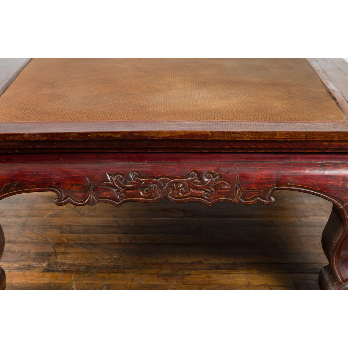 Chinese Qing Dynasty 19th Century Mahogany Stained Coffee Table with Rattan Top-17. Asian &amp; Chinese Furniture, Art, Antiques, Vintage Home Décor for sale at FEA Home