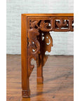Chinese 19th Century Console Table with Cloud-Carved Apron and Scrolling Feet-5. Asian & Chinese Furniture, Art, Antiques, Vintage Home Décor for sale at FEA Home