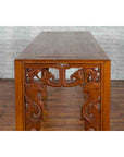 Chinese 19th Century Console Table with Cloud-Carved Apron and Scrolling Feet-9. Asian & Chinese Furniture, Art, Antiques, Vintage Home Décor for sale at FEA Home
