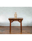 Chinese Qing Dynasty Ming Style Elmwood Wine Table with Distressed Patina-13. Asian & Chinese Furniture, Art, Antiques, Vintage Home Décor for sale at FEA Home