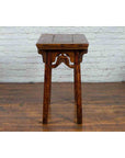 Chinese Qing Dynasty Ming Style Elmwood Wine Table with Distressed Patina-15. Asian & Chinese Furniture, Art, Antiques, Vintage Home Décor for sale at FEA Home