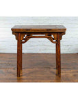 Chinese Qing Dynasty Ming Style Elmwood Wine Table with Distressed Patina-4. Asian & Chinese Furniture, Art, Antiques, Vintage Home Décor for sale at FEA Home