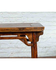 Chinese Qing Dynasty Ming Style Elmwood Wine Table with Distressed Patina-6. Asian & Chinese Furniture, Art, Antiques, Vintage Home Décor for sale at FEA Home