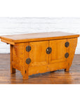 Chinese Antique Elm Wood Sideboard with Carved Spandrels and Bronze Hardware-13. Asian & Chinese Furniture, Art, Antiques, Vintage Home Décor for sale at FEA Home
