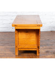 Chinese Antique Elm Wood Sideboard with Carved Spandrels and Bronze Hardware-14. Asian & Chinese Furniture, Art, Antiques, Vintage Home Décor for sale at FEA Home