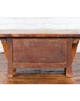Chinese Antique Elm Wood Sideboard with Carved Spandrels and Bronze Hardware-15. Asian & Chinese Furniture, Art, Antiques, Vintage Home Décor for sale at FEA Home