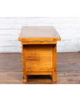 Chinese Antique Elm Wood Sideboard with Carved Spandrels and Bronze Hardware-16. Asian & Chinese Furniture, Art, Antiques, Vintage Home Décor for sale at FEA Home