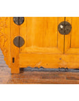 Chinese Antique Elm Wood Sideboard with Carved Spandrels and Bronze Hardware-8. Asian & Chinese Furniture, Art, Antiques, Vintage Home Décor for sale at FEA Home