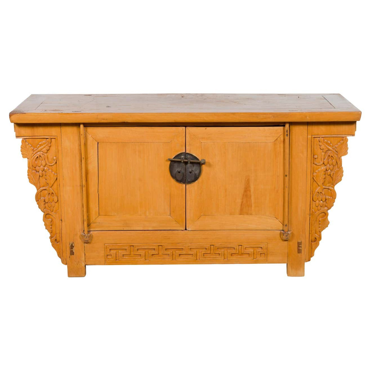 19th Century Qing Dynasty Period Chinese Elm Wood Carved Butterfly Sideboard-1. Asian & Chinese Furniture, Art, Antiques, Vintage Home Décor for sale at FEA Home