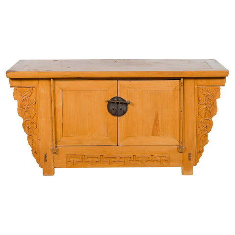 19th Century Qing Dynasty Period Chinese Elm Wood Carved Butterfly Sideboard-YN3407-1. Asian & Chinese Furniture, Art, Antiques, Vintage Home Décor for sale at FEA Home