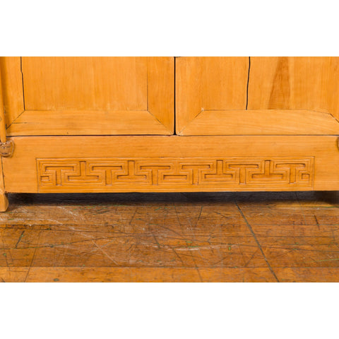 19th Century Qing Dynasty Period Chinese Elm Wood Carved Butterfly Sideboard-YN3407-10. Asian & Chinese Furniture, Art, Antiques, Vintage Home Décor for sale at FEA Home