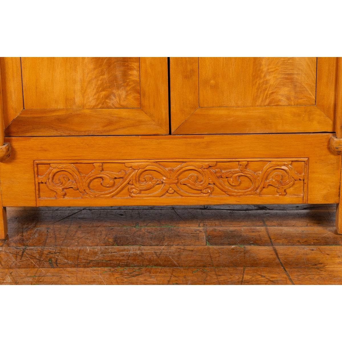 Chinese Early 20th Century Elm Sideboard with Carved Spandrels and Apron-10. Asian &amp; Chinese Furniture, Art, Antiques, Vintage Home Décor for sale at FEA Home