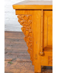 Chinese Early 20th Century Elm Sideboard with Carved Spandrels and Apron-13. Asian & Chinese Furniture, Art, Antiques, Vintage Home Décor for sale at FEA Home