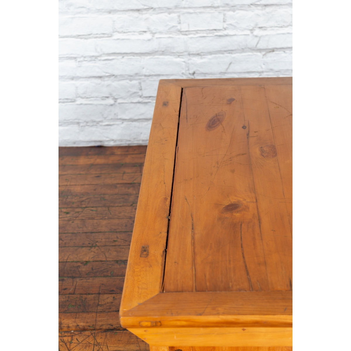 Chinese Early 20th Century Elm Sideboard with Carved Spandrels and Apron-16. Asian &amp; Chinese Furniture, Art, Antiques, Vintage Home Décor for sale at FEA Home