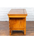 Chinese Early 20th Century Elm Sideboard with Carved Spandrels and Apron-19. Asian & Chinese Furniture, Art, Antiques, Vintage Home Décor for sale at FEA Home