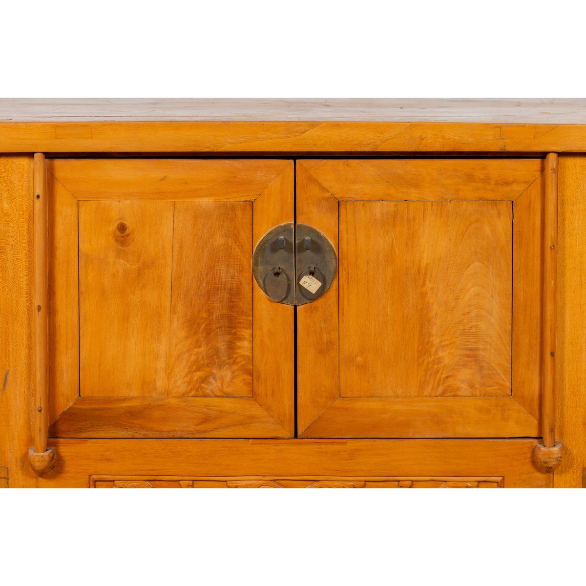 Chinese Early 20th Century Elm Sideboard with Carved Spandrels and Apron-9. Asian &amp; Chinese Furniture, Art, Antiques, Vintage Home Décor for sale at FEA Home
