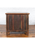 Chinese Early 20th Century Elmwood Side Chest with Bronze Medallion Hardware-13. Asian & Chinese Furniture, Art, Antiques, Vintage Home Décor for sale at FEA Home