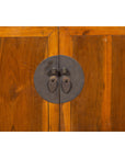 Chinese Early 20th Century Elmwood Side Chest with Bronze Medallion Hardware-8. Asian & Chinese Furniture, Art, Antiques, Vintage Home Décor for sale at FEA Home