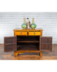 Chinese Early 20th Century Elmwood Side Chest with Bronze Medallion Hardware-9. Asian & Chinese Furniture, Art, Antiques, Vintage Home Décor for sale at FEA Home