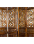 Set of Four Qing Dynasty Elmwood Open Fretwork Panels with Delicate Carvings-13. Asian & Chinese Furniture, Art, Antiques, Vintage Home Décor for sale at FEA Home