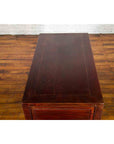 Chinese Antique Console Table with Drawers, Horse Hoof Legs and Dark Red Patina-15. Asian & Chinese Furniture, Art, Antiques, Vintage Home Décor for sale at FEA Home